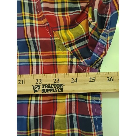 Cruel Girl Shirt Women XL Western Cowgirl Rodeo Button Down Red Plaid - Picture 12 of 15